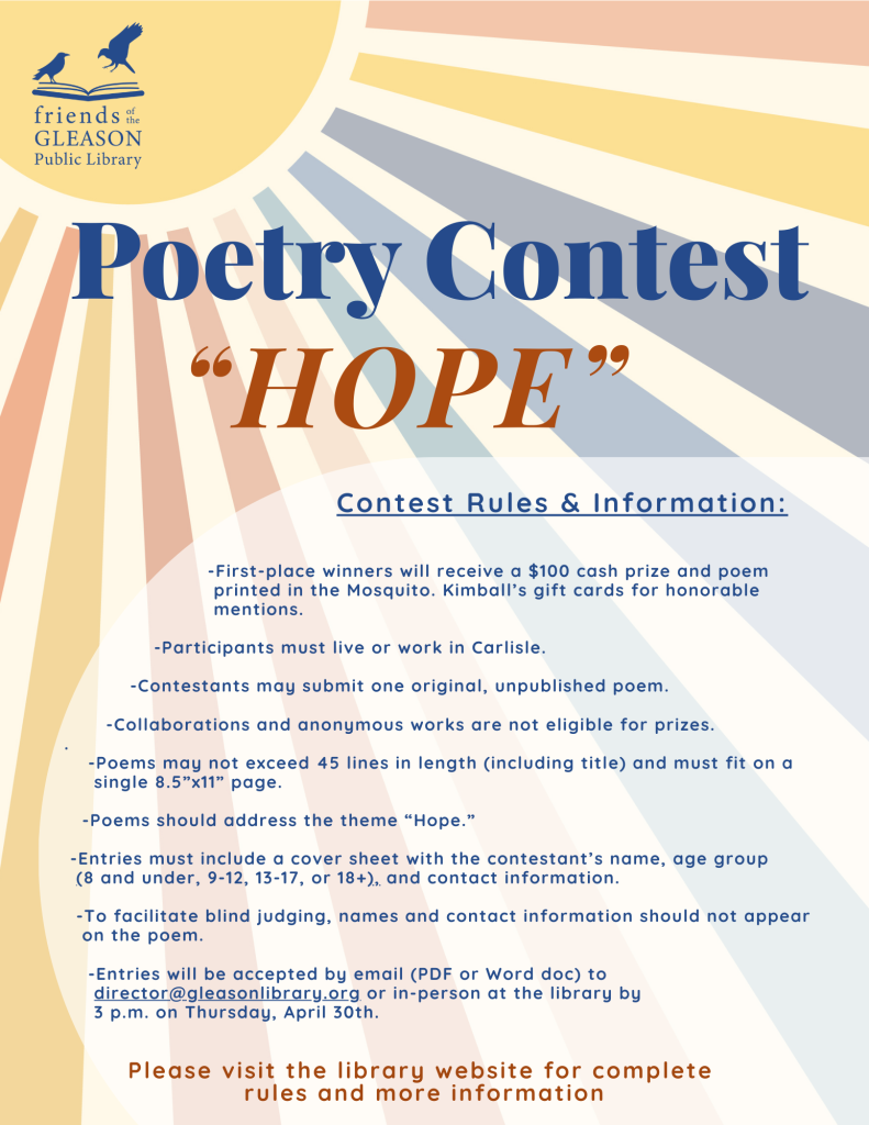 Poetry contest poster